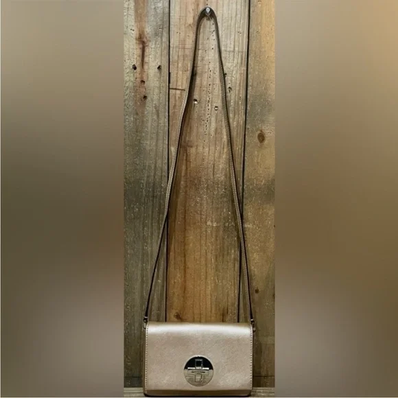 kate spade metallic rose gold crossbody with gold-tone turn-lock - Picture 4 of 5